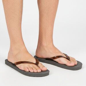 Blue Lagoon Iceland Mens Flip Flops Sandals Travel Hot Springs Summer Brown Grey